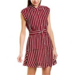 NEW Derek Lam 10 Crosby Striped Fit and Flare Mini Dress, size 6